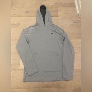Under Armour Boys Light Gray Pullover Hoodie Size Small